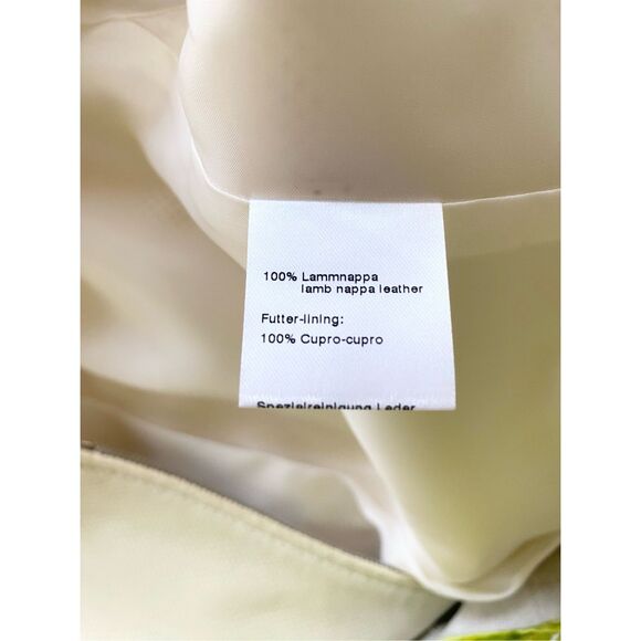 Akris Punto Perforated 100% Lambskin Full Zip Vanilla/ Ivory Jacket Sz 6 - Picture 5 of 16